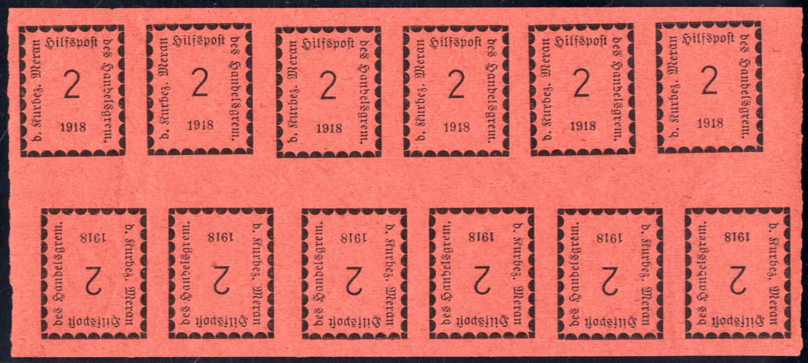 Lot 1020 - europe italy local issue meran -  Viennafil Auktionen Auction #69 Worldwide Mail Auction: Italy, Austria, Germany, Europe and Overseas