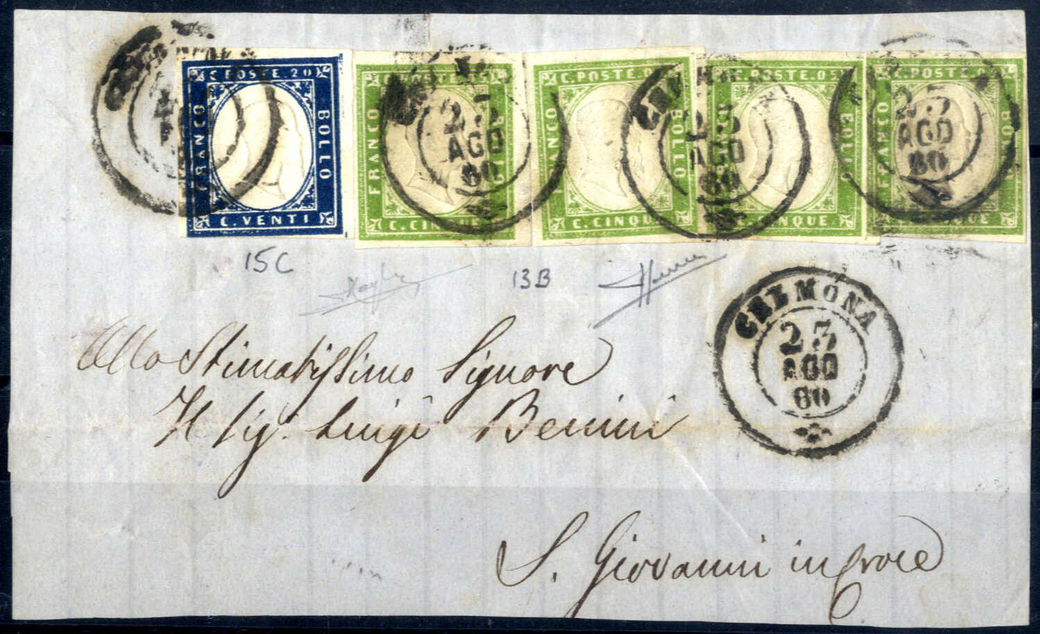 Lot 184 - europe sardinia -  Viennafil Auktionen Auction #69 Worldwide Mail Auction: Italy, Austria, Germany, Europe and Overseas