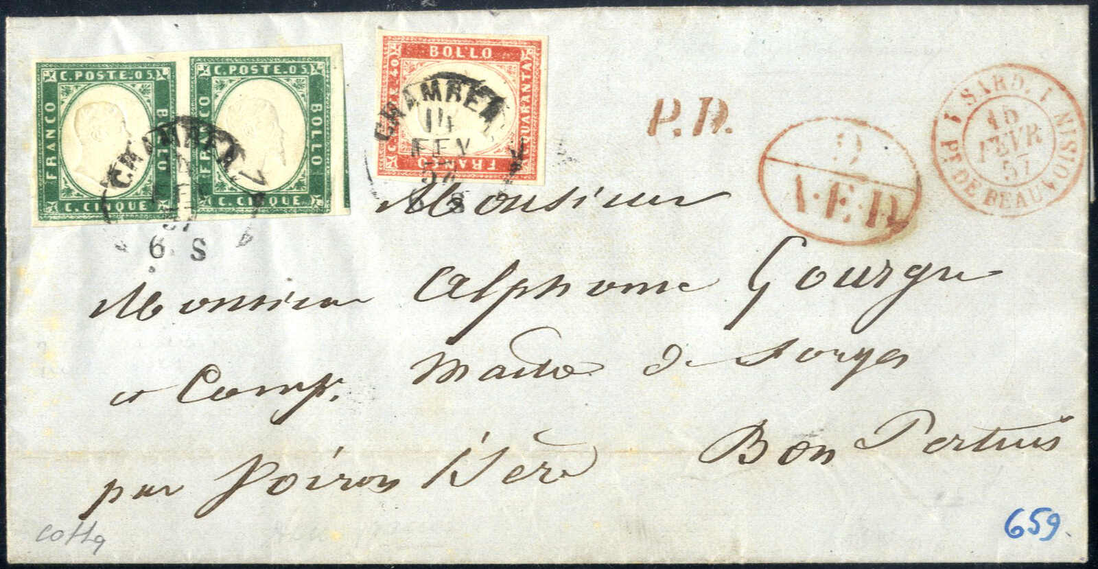 Lot 592 - europe sardinia -  Viennafil Auktionen Auction #73 Worldwide Mail Auction: Italy, Austria, Germany, Europe and Overseas