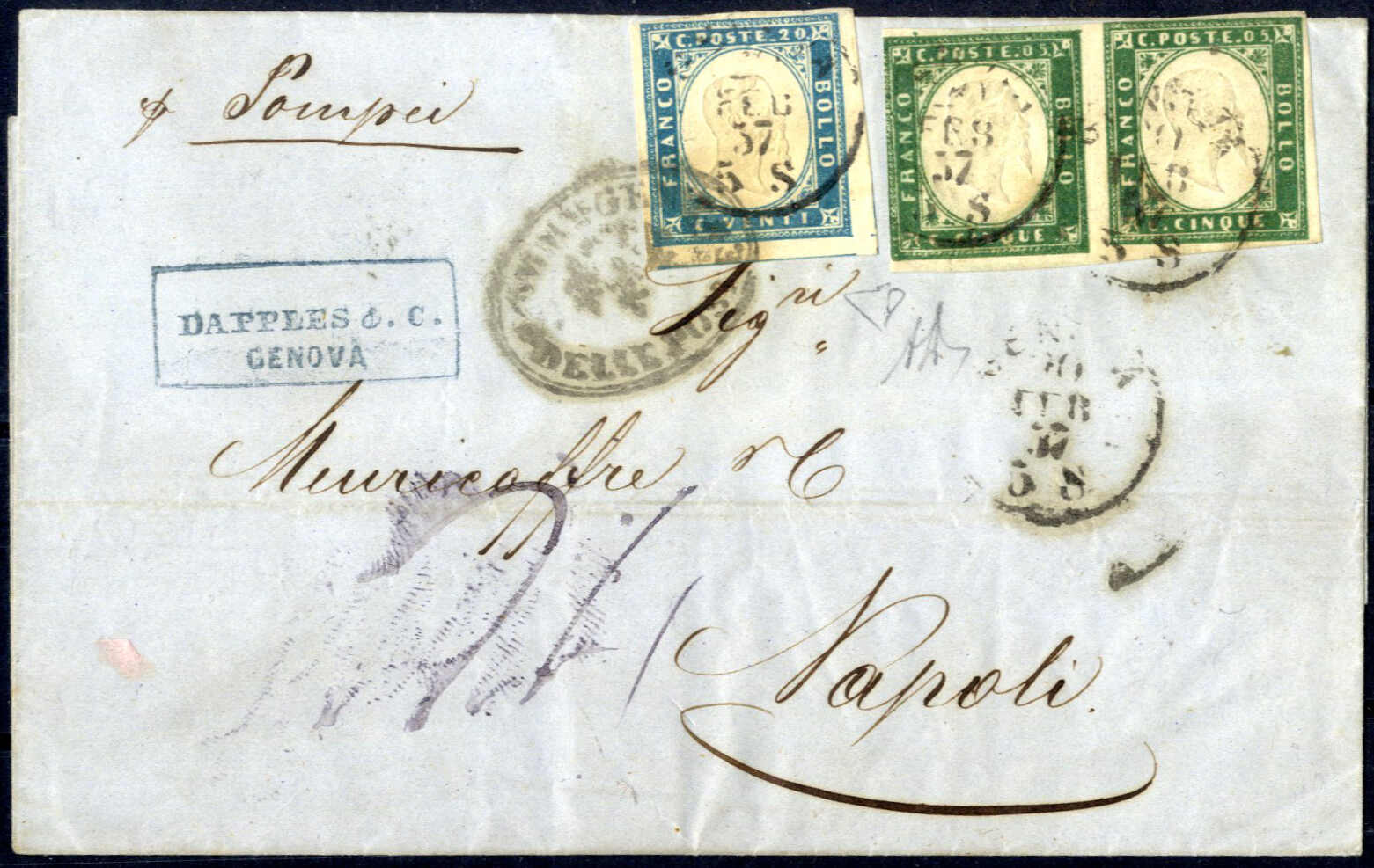 Lot 553 - europe sardinia -  Viennafil Auktionen Auction #73 Worldwide Mail Auction: Italy, Austria, Germany, Europe and Overseas