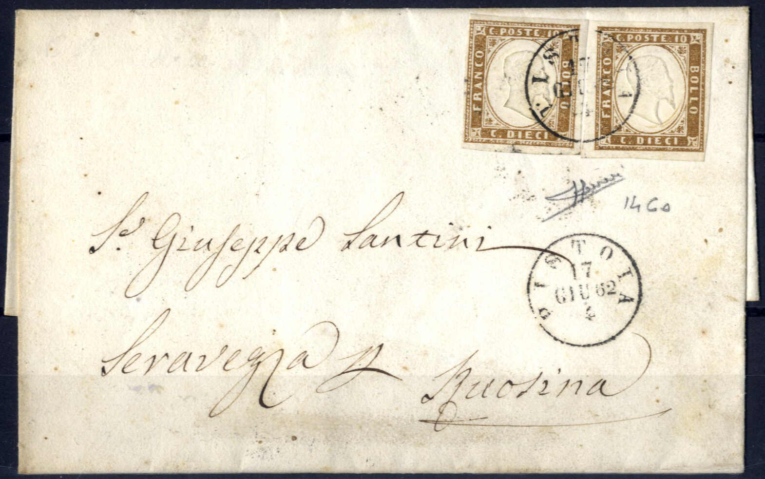 Lot 296 - europe sardinia -  Viennafil Auktionen Auction #69 Worldwide Mail Auction: Italy, Austria, Germany, Europe and Overseas