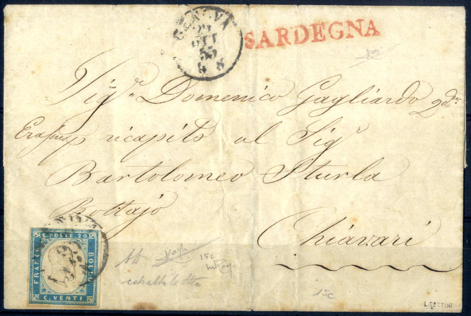 Lot 332 - europe sardinia -  Viennafil Auktionen Auction #69 Worldwide Mail Auction: Italy, Austria, Germany, Europe and Overseas