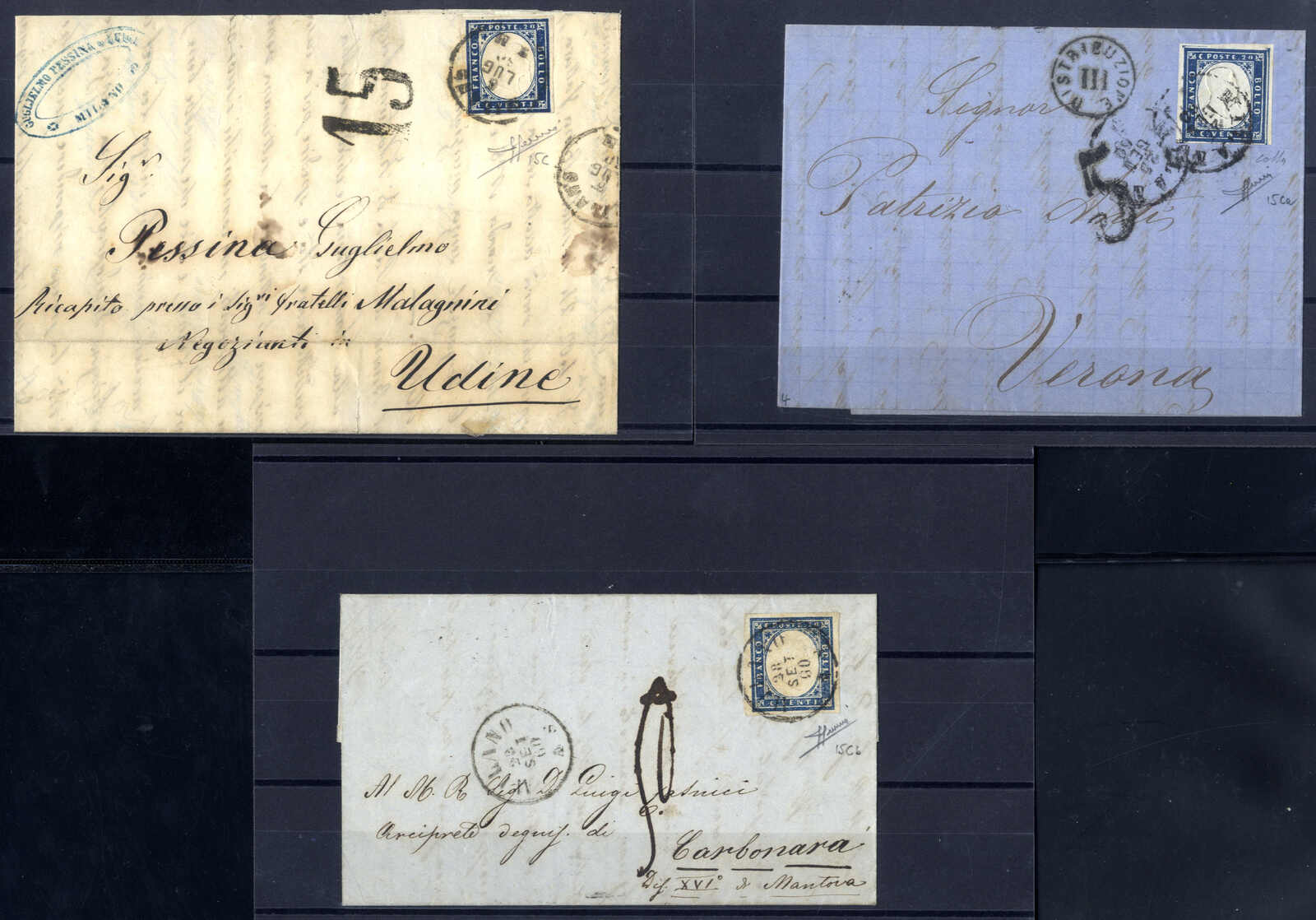 Lot 335 - europe sardinia -  Viennafil Auktionen Auction #69 Worldwide Mail Auction: Italy, Austria, Germany, Europe and Overseas