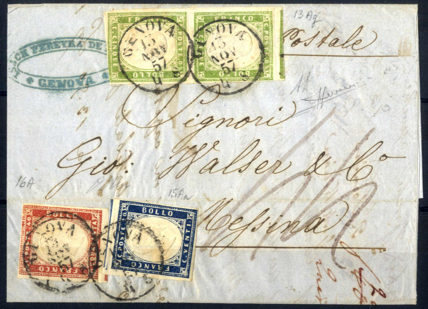 Lot 179 - europe sardinia -  Viennafil Auktionen Auction #69 Worldwide Mail Auction: Italy, Austria, Germany, Europe and Overseas