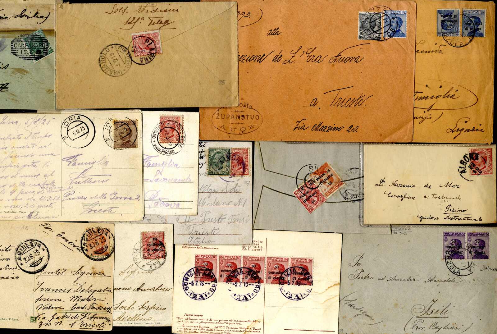Lot 1286 - Lots and Collections Collections and Lots Italy Occupation 1918/23 -  Viennafil Auktionen Auction #69 Worldwide Mail Auction: Italy, Austria, Germany, Europe and Overseas