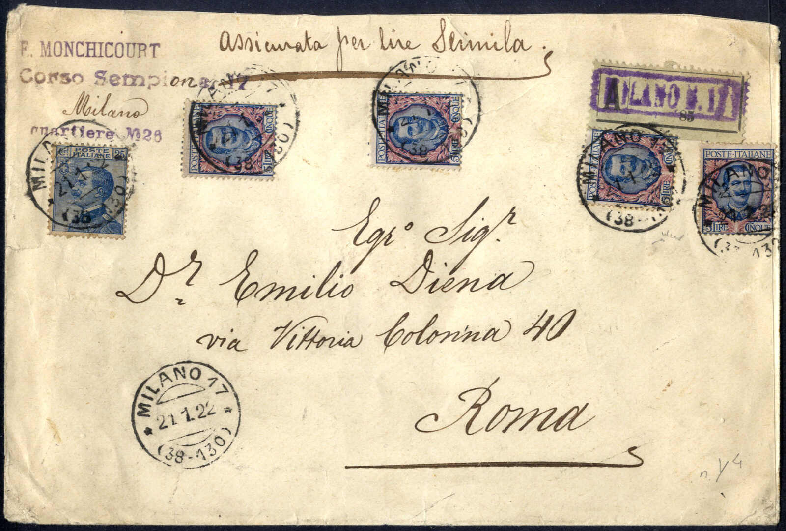 Lot 673 - europe Italian Kingdom - Viennafil Auktionen Auction #69 Worldwide Mail Auction: Italy, Austria, Germany, Europe and Overseas Lot 673 - europe Italian Kingdom - Viennafil Auktionen Auction #69 Worldwide Mail Auction: Italy, Austria, Germany, Europe and Overseas