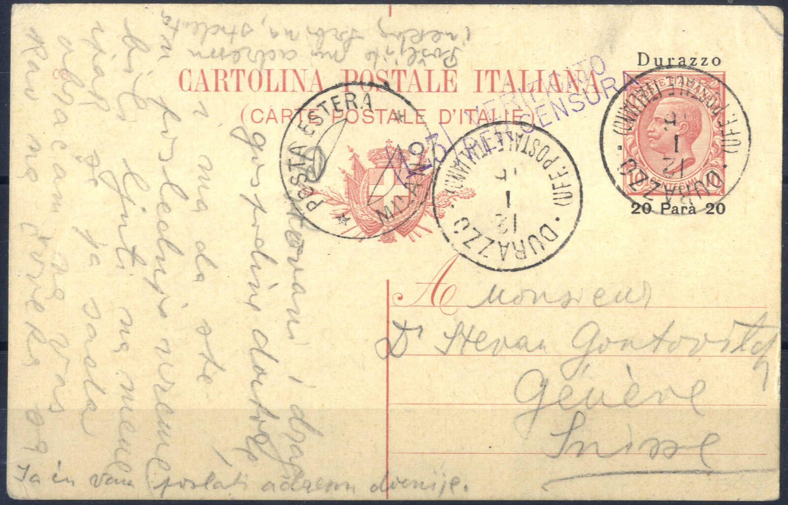 Lot 1086 - europe Italian Post Albania, Durazzo -  Viennafil Auktionen Auction #69 Worldwide Mail Auction: Italy, Austria, Germany, Europe and Overseas