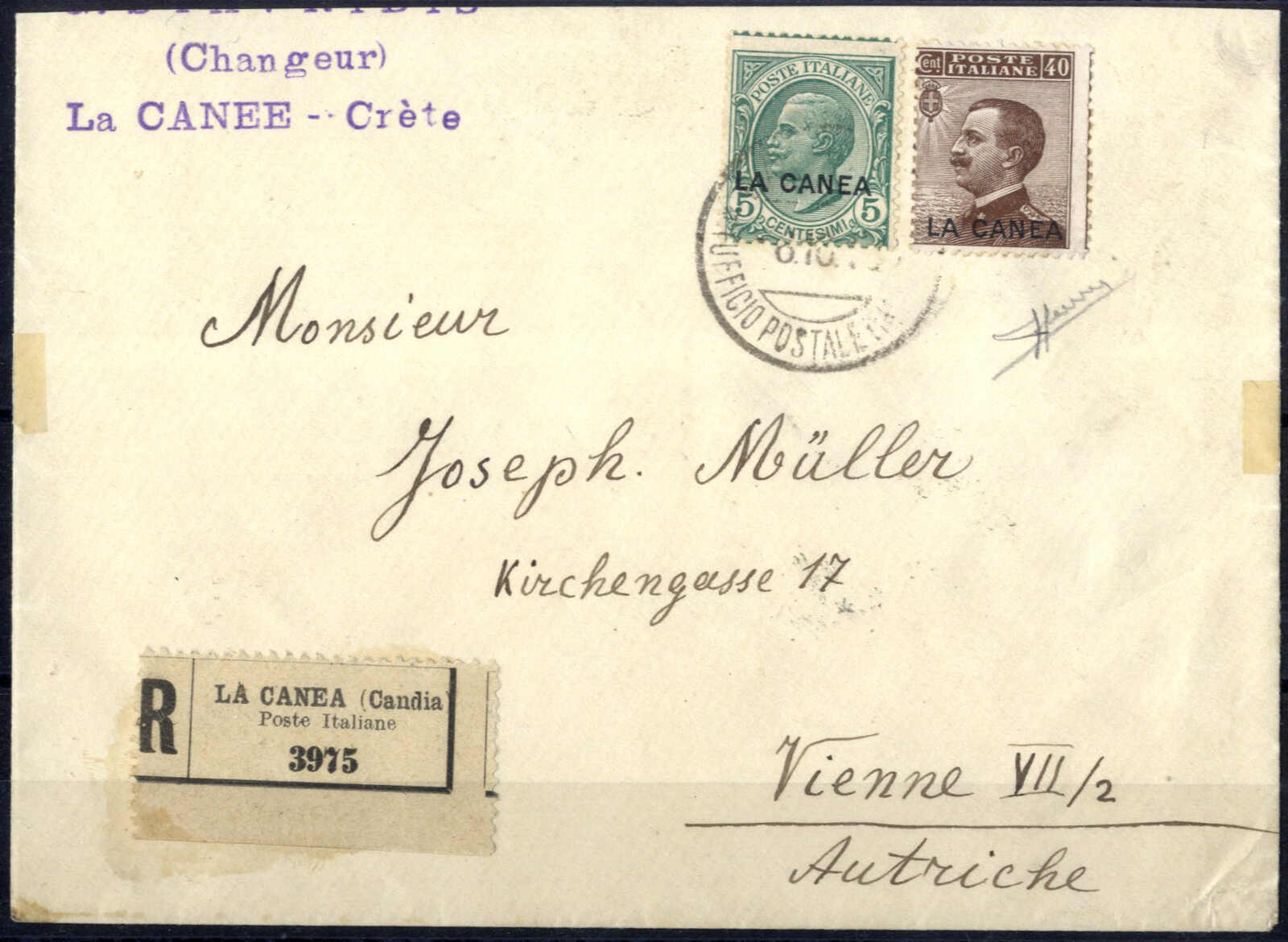 Lot 1093 - europe Italian Post Crete -  Viennafil Auktionen Auction #69 Worldwide Mail Auction: Italy, Austria, Germany, Europe and Overseas