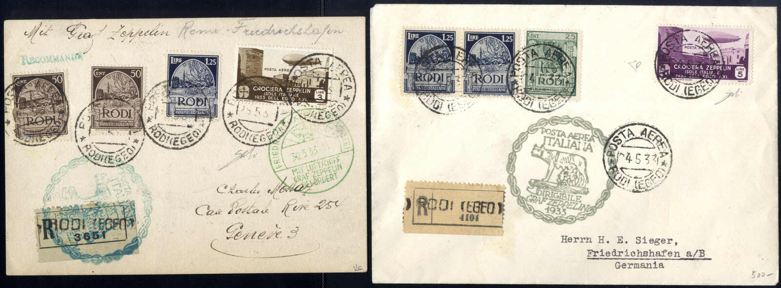 Lot 1107 - europe aegean islands -  Viennafil Auktionen Auction #69 Worldwide Mail Auction: Italy, Austria, Germany, Europe and Overseas