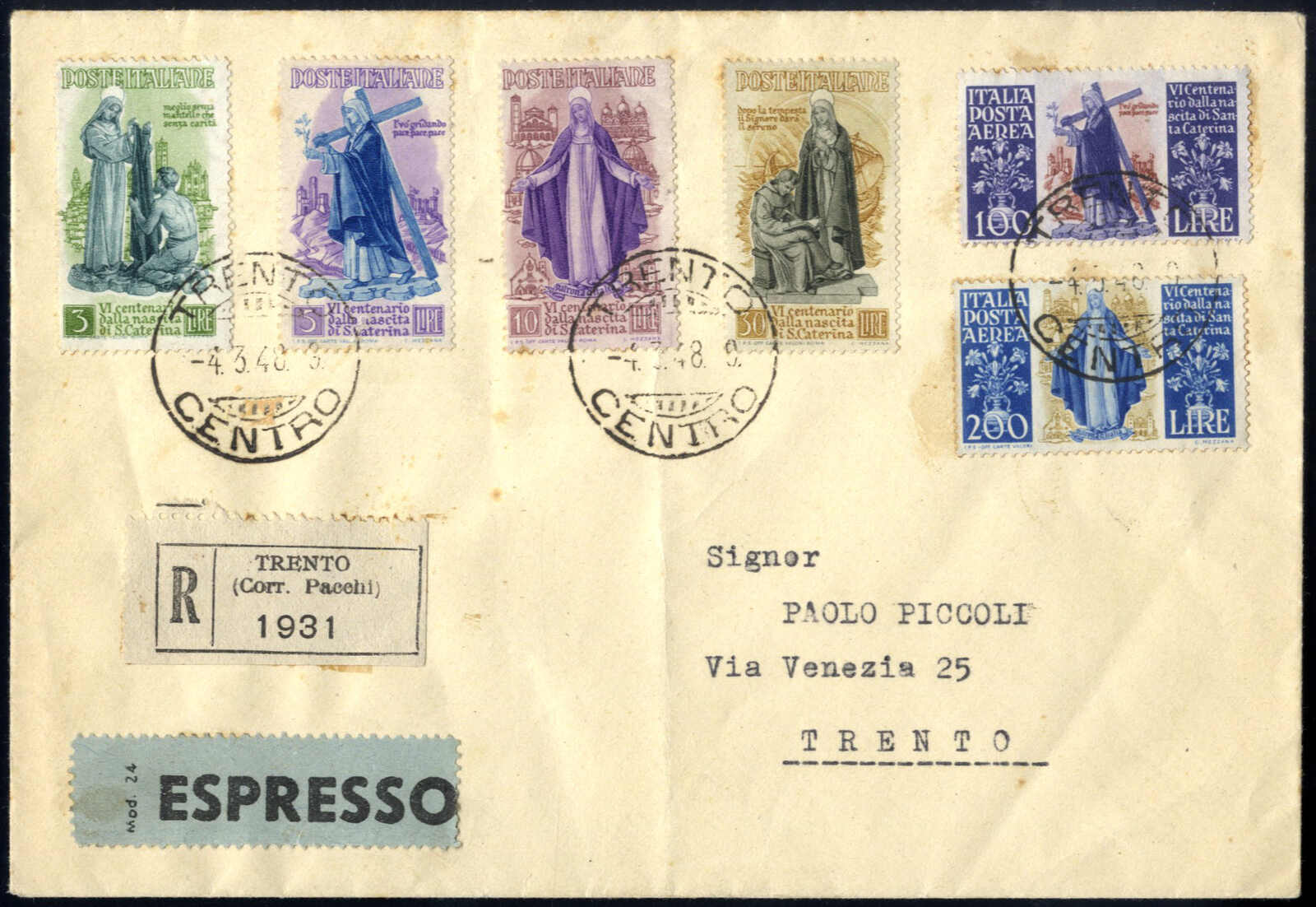 Lot 1255 - europe Italian Republic -  Viennafil Auktionen Auction #69 Worldwide Mail Auction: Italy, Austria, Germany, Europe and Overseas