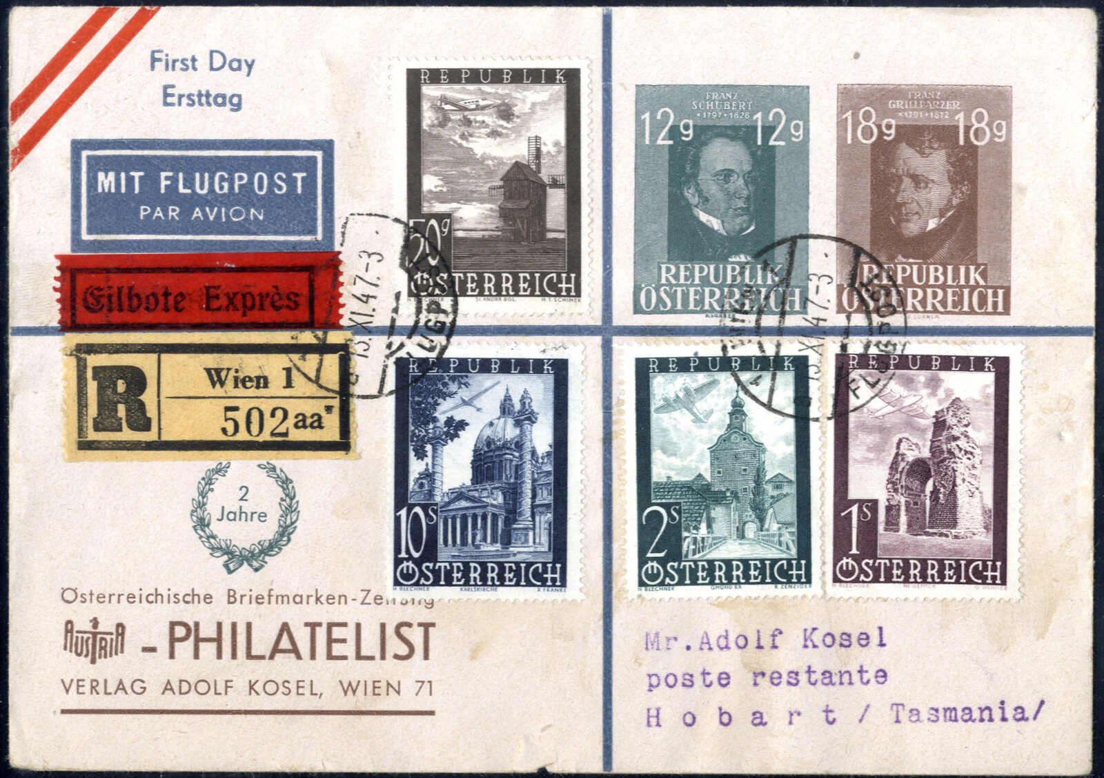 Lot 2197 - europe Austria 2nd. Republic - Viennafil Auktionen Auction #69 Worldwide Mail Auction: Italy, Austria, Germany, Europe and Overseas Lot 2197 - europe Austria 2nd. Republic - Viennafil Auktionen Auction #69 Worldwide Mail Auction: Italy, Austria, Germany, Europe and Overseas