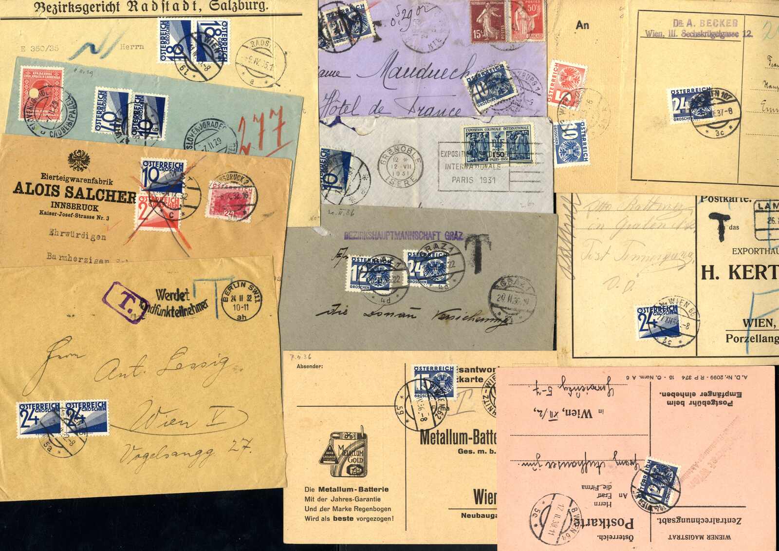 Lot 3597 - Lots and Collections collections and lots austrian areas -  Viennafil Auktionen Auction #69 Worldwide Mail Auction: Italy, Austria, Germany, Europe and Overseas