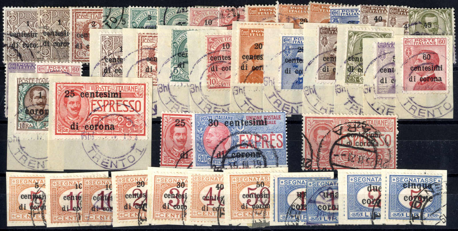 Lot 1283 - Lots and Collections Collections and Lots Italy Occupation 1918/23 - Viennafil Auktionen Auction #69 Worldwide Mail Auction: Italy, Austria, Germany, Europe and Overseas Lot 1283 - Lots and Collections Collections and Lots Italy Occupation 1918/23 - Viennafil Auktionen Auction #69 Worldwide Mail Auction: Italy, Austria, Germany, Europe and Overseas