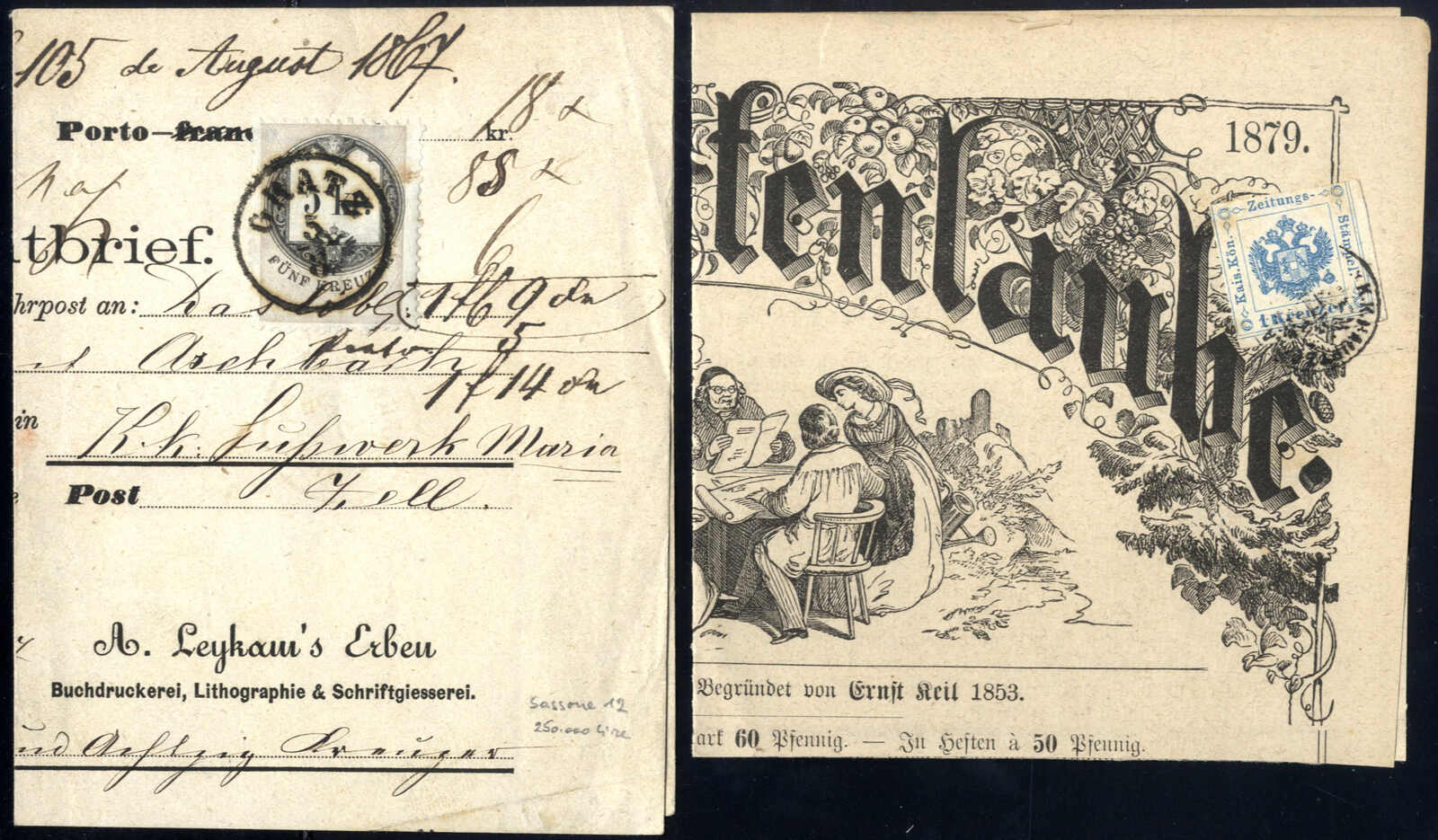 Lot 2327 - europe Austria Newspaper Tax Stamps - Viennafil Auktionen Auction #69 Worldwide Mail Auction: Italy, Austria, Germany, Europe and Overseas Lot 2327 - europe Austria Newspaper Tax Stamps - Viennafil Auktionen Auction #69 Worldwide Mail Auction: Italy, Austria, Germany, Europe and Overseas