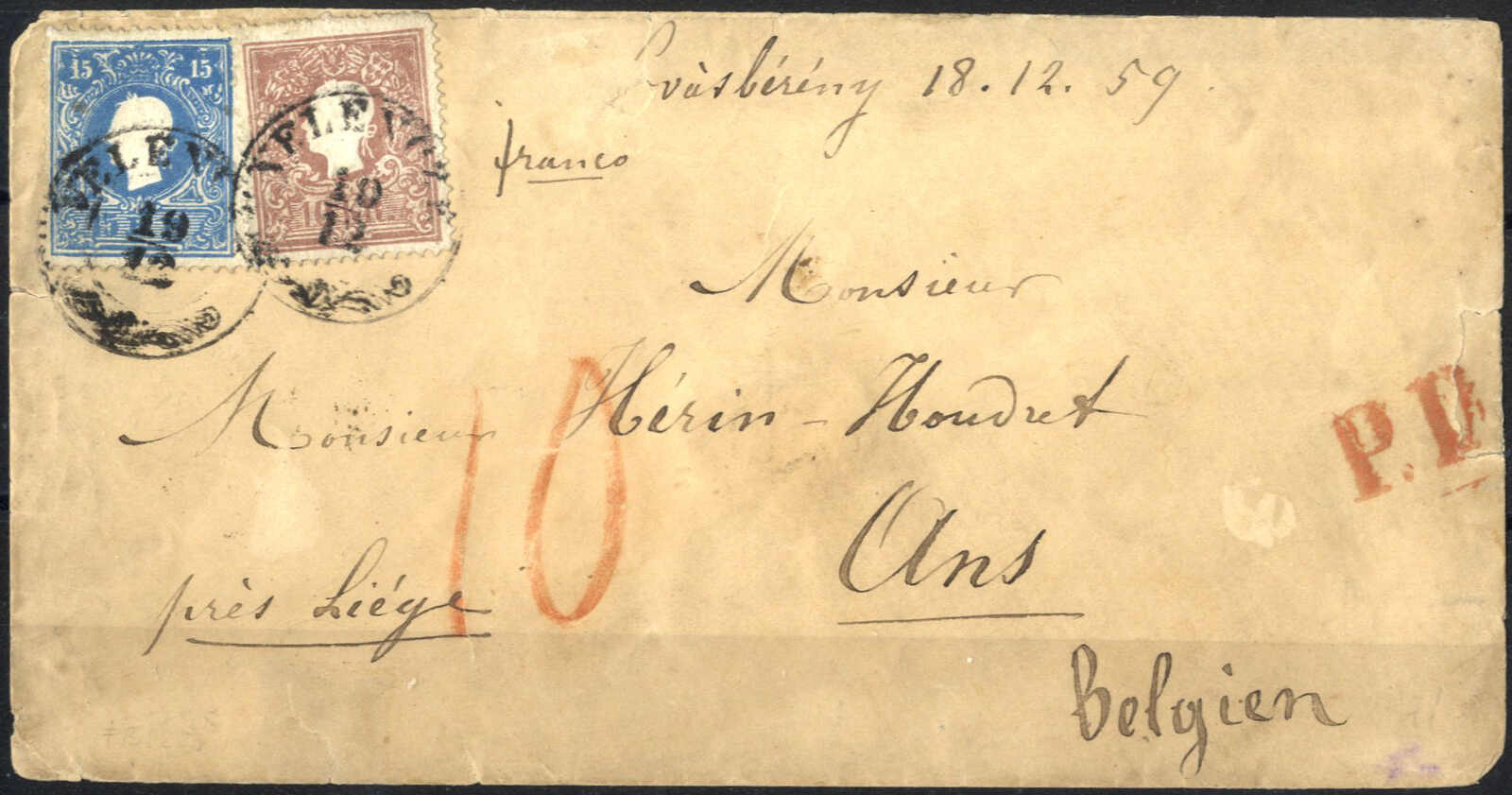 Lot 1829 - europe Austria Cancellations Hungary -  Viennafil Auktionen Auction #69 Worldwide Mail Auction: Italy, Austria, Germany, Europe and Overseas