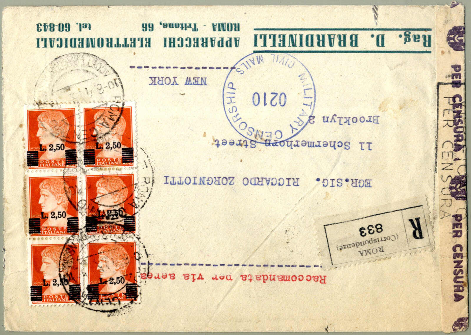Lot 872 - europe Italy Royal Mail -  Viennafil Auktionen Auction #69 Worldwide Mail Auction: Italy, Austria, Germany, Europe and Overseas