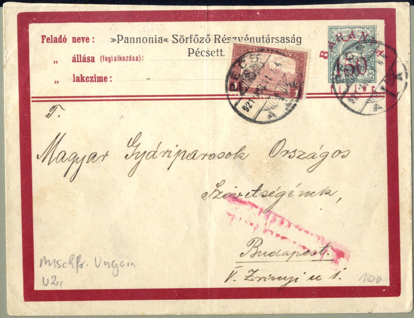 Lot 2804 - europe Hungary Occupation Baranya -  Viennafil Auktionen Auction #69 Worldwide Mail Auction: Italy, Austria, Germany, Europe and Overseas