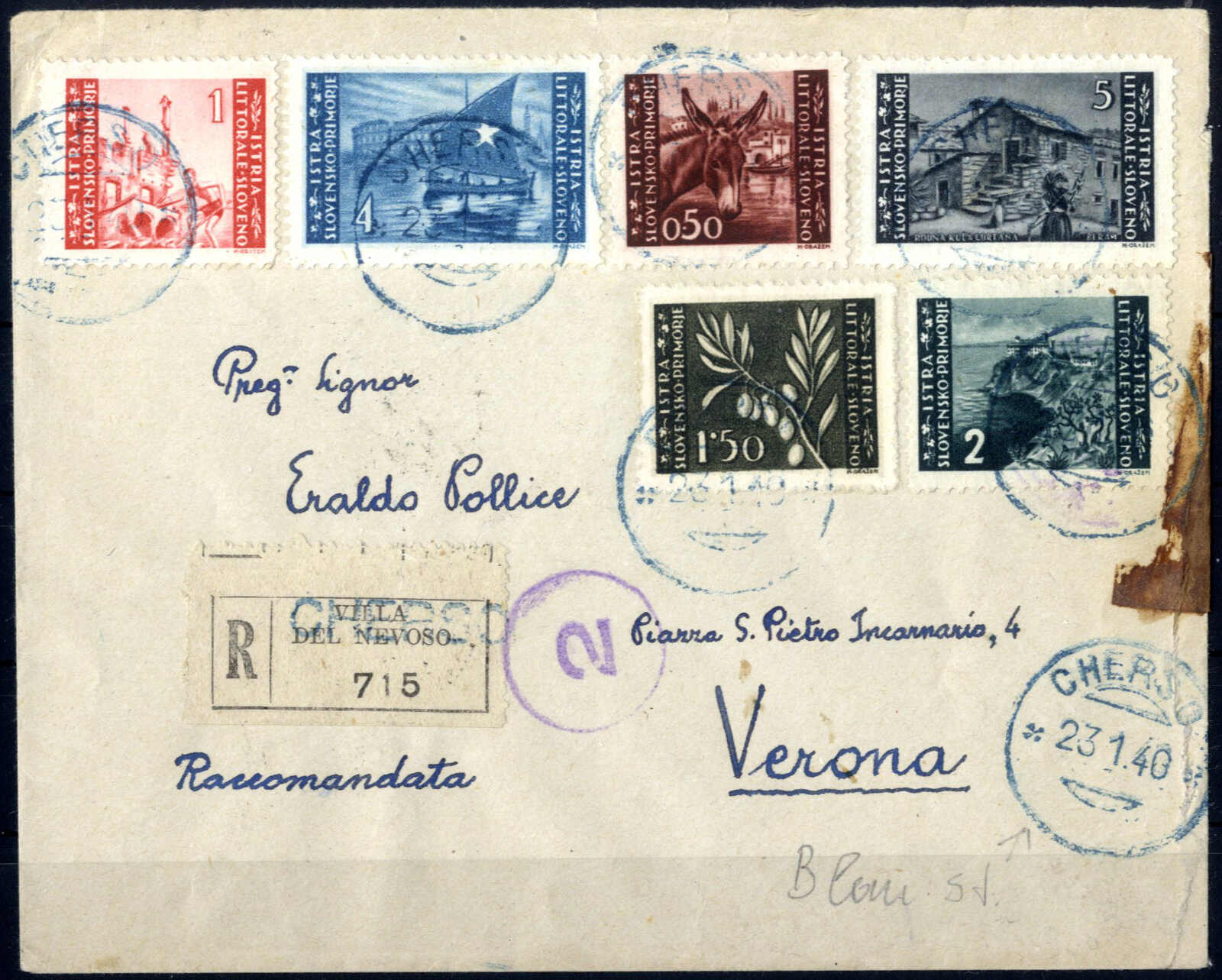 Lot 1077 - europe Yugoslavia Issues for Istria and Slovenia Coastisland -  Viennafil Auktionen Auction #69 Worldwide Mail Auction: Italy, Austria, Germany, Europe and Overseas