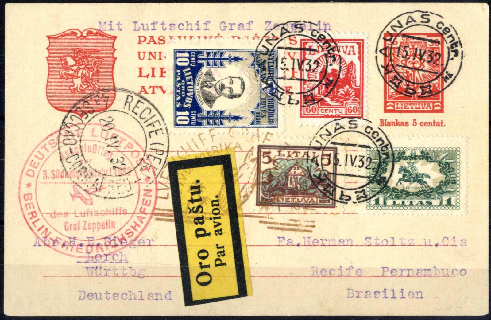 Lot 2693 - europe Lithuania -  Viennafil Auktionen Auction #69 Worldwide Mail Auction: Italy, Austria, Germany, Europe and Overseas
