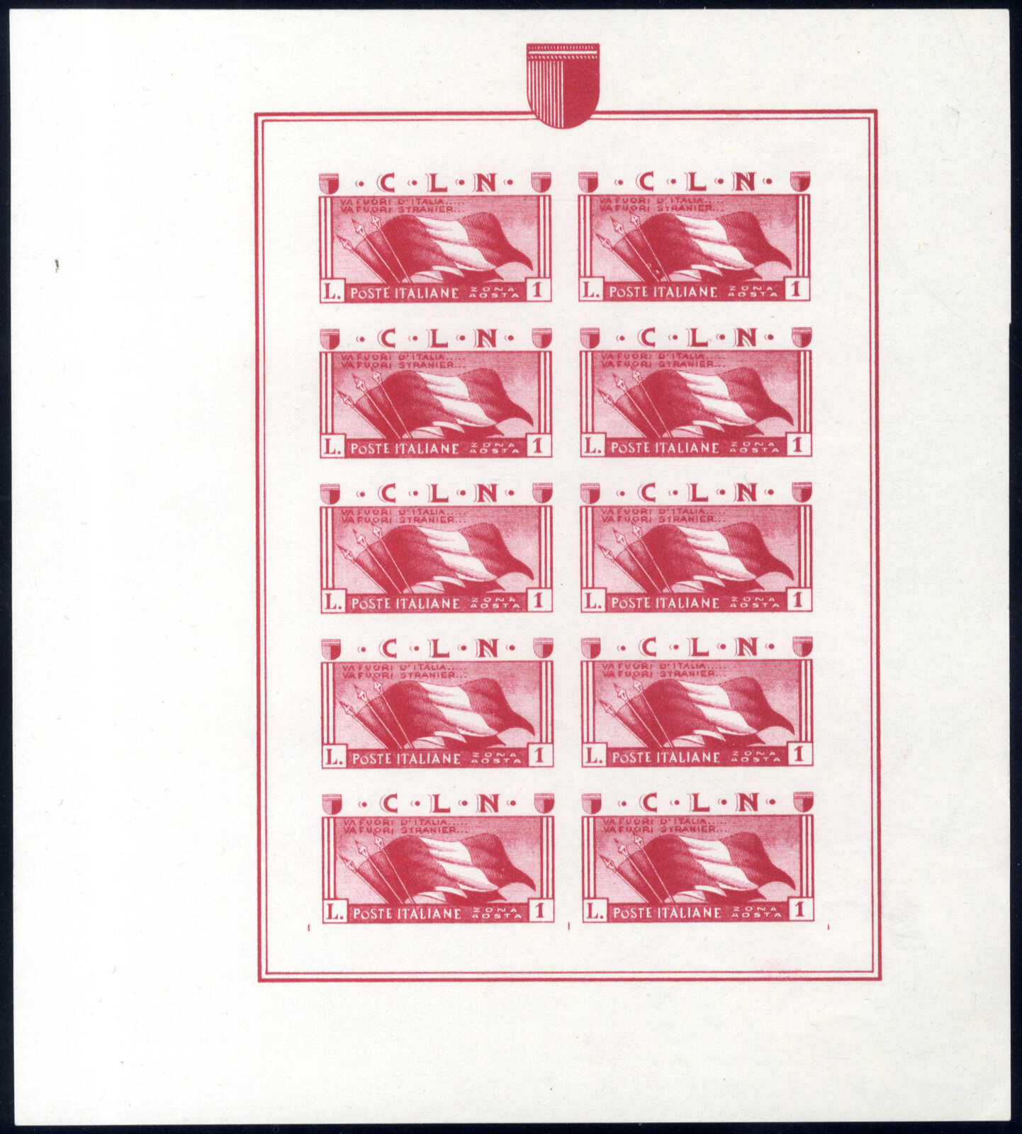 Lot 968 - europe Italian Local Issues C.L.N. Aosta -  Viennafil Auktionen Auction #69 Worldwide Mail Auction: Italy, Austria, Germany, Europe and Overseas