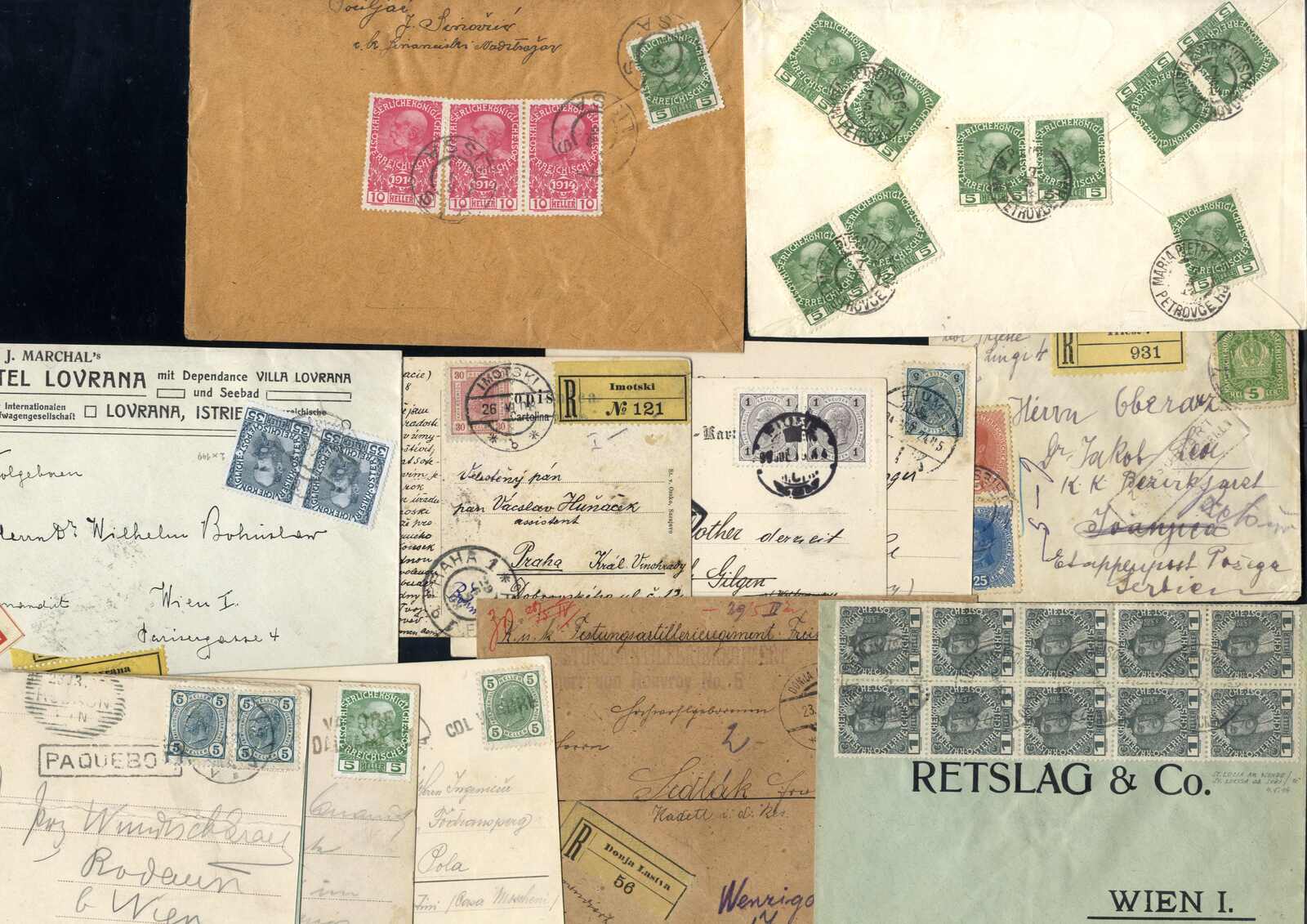 Lot 4296 - Lots and Collections collections and lots austrian areas -  Viennafil Auktionen Auction #73 Worldwide Mail Auction: Italy, Austria, Germany, Europe and Overseas