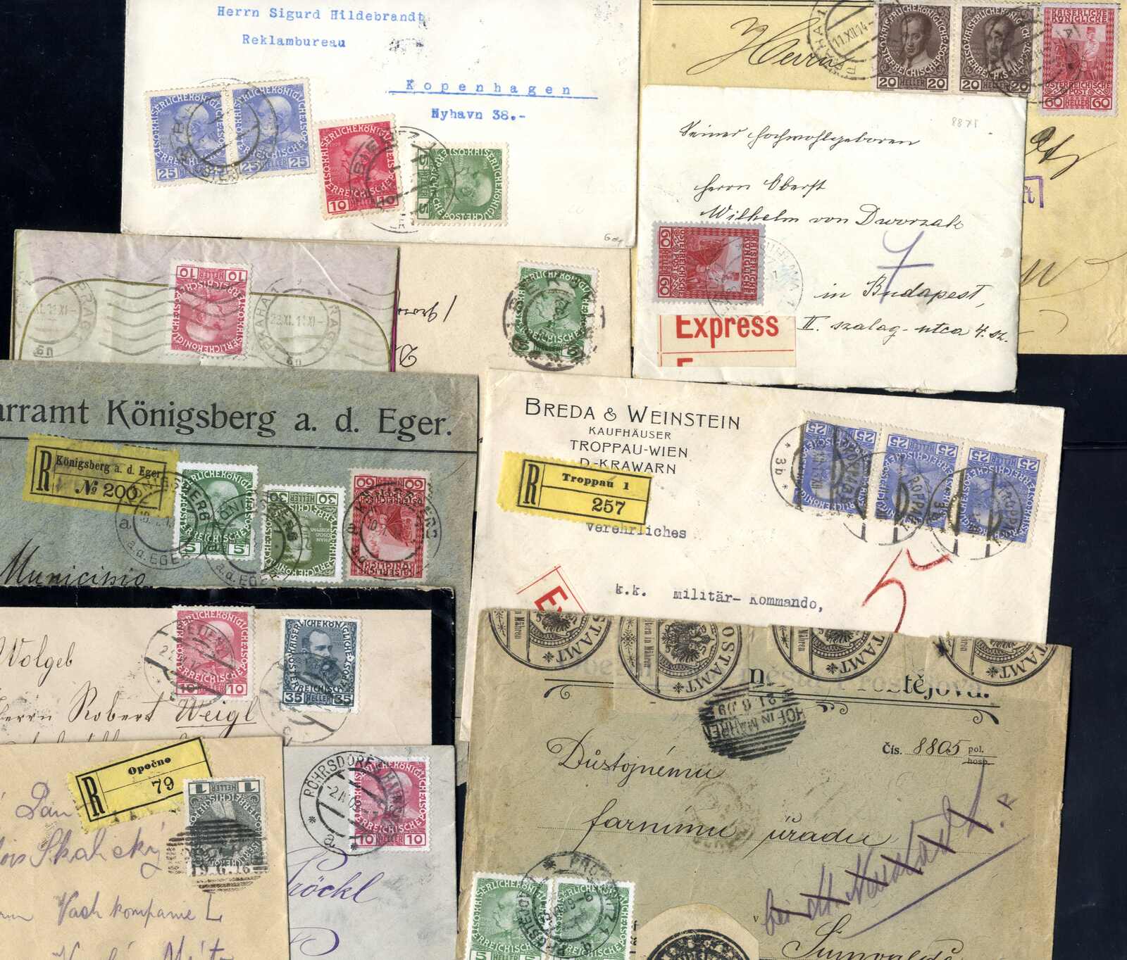Lot 4307 - Lots and Collections collections and lots austrian areas -  Viennafil Auktionen Auction #73 Worldwide Mail Auction: Italy, Austria, Germany, Europe and Overseas