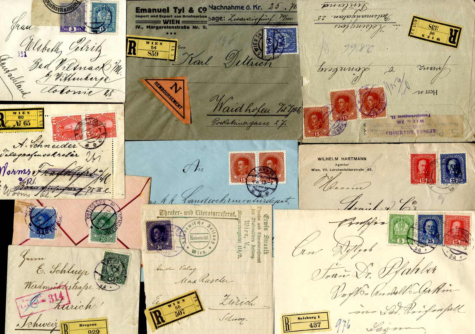 Lot 4318 - Lots and Collections collections and lots austrian areas -  Viennafil Auktionen Auction #73 Worldwide Mail Auction: Italy, Austria, Germany, Europe and Overseas