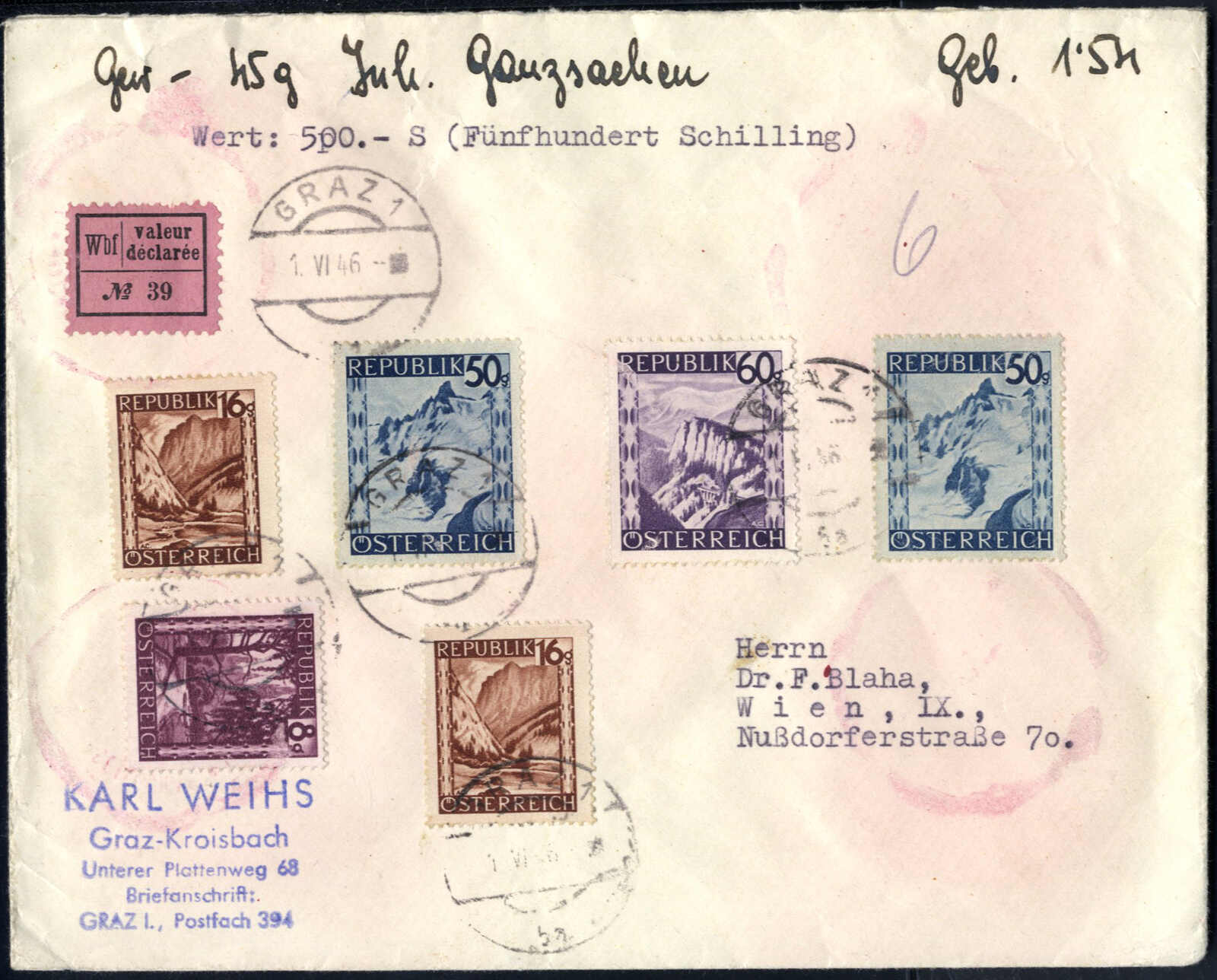 Lot 2185 - europe Austria 2nd. Republic - Viennafil Auktionen Auction #69 Worldwide Mail Auction: Italy, Austria, Germany, Europe and Overseas Lot 2185 - europe Austria 2nd. Republic - Viennafil Auktionen Auction #69 Worldwide Mail Auction: Italy, Austria, Germany, Europe and Overseas
