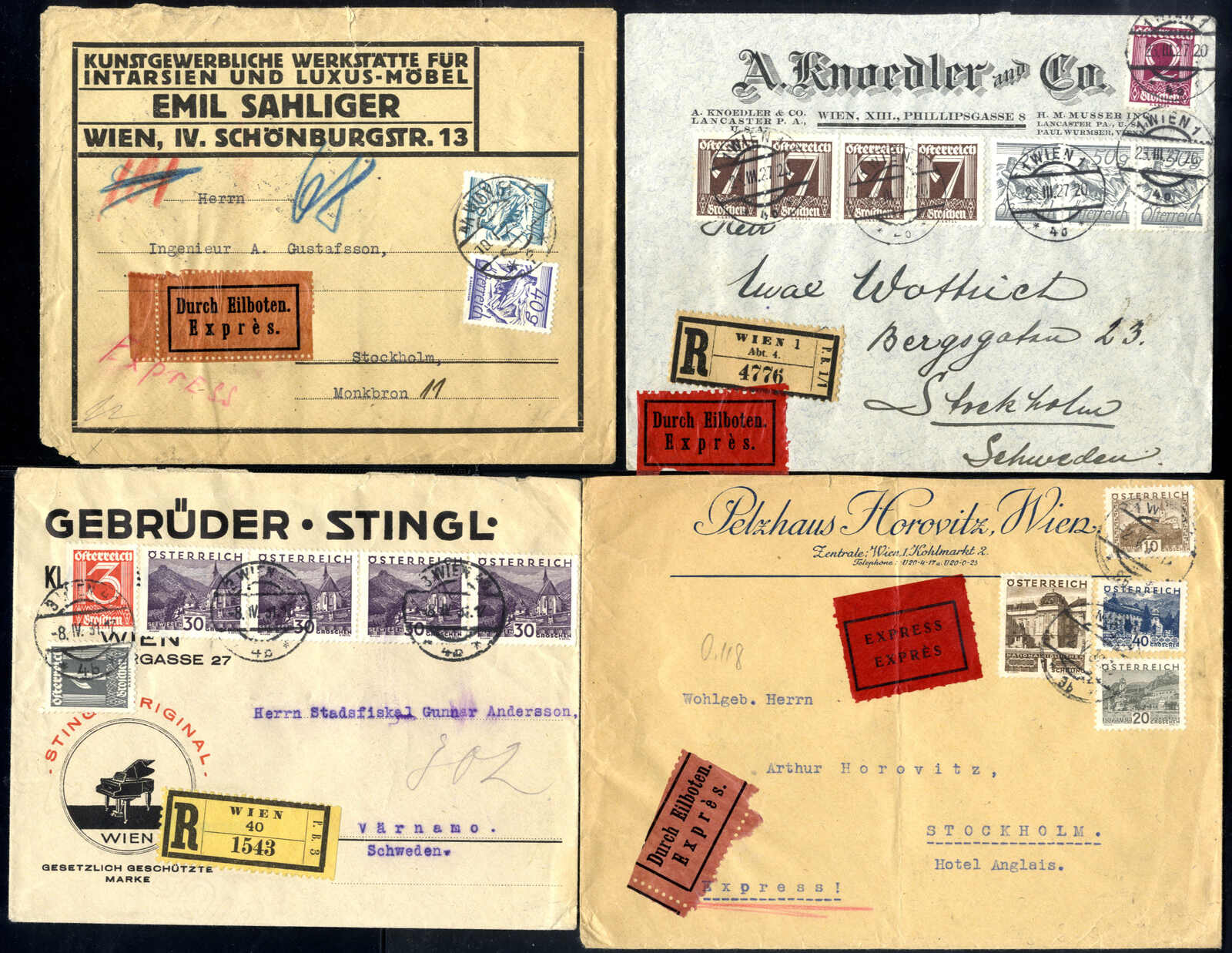 Lot 2099 - europe Austria 1st. Republic - Viennafil Auktionen Auction #69 Worldwide Mail Auction: Italy, Austria, Germany, Europe and Overseas Lot 2099 - europe Austria 1st. Republic - Viennafil Auktionen Auction #69 Worldwide Mail Auction: Italy, Austria, Germany, Europe and Overseas