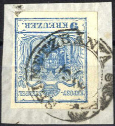 "Selmetzbanya", RDb-f (Müller 6 Punkte) auf Briefstück mit 9 kr. ...