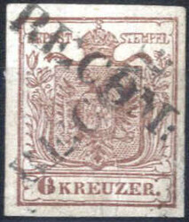 "Recom.", RL (Müller 3711 a / 72 Punkte) auf 6 Kr. braun, ANK ...