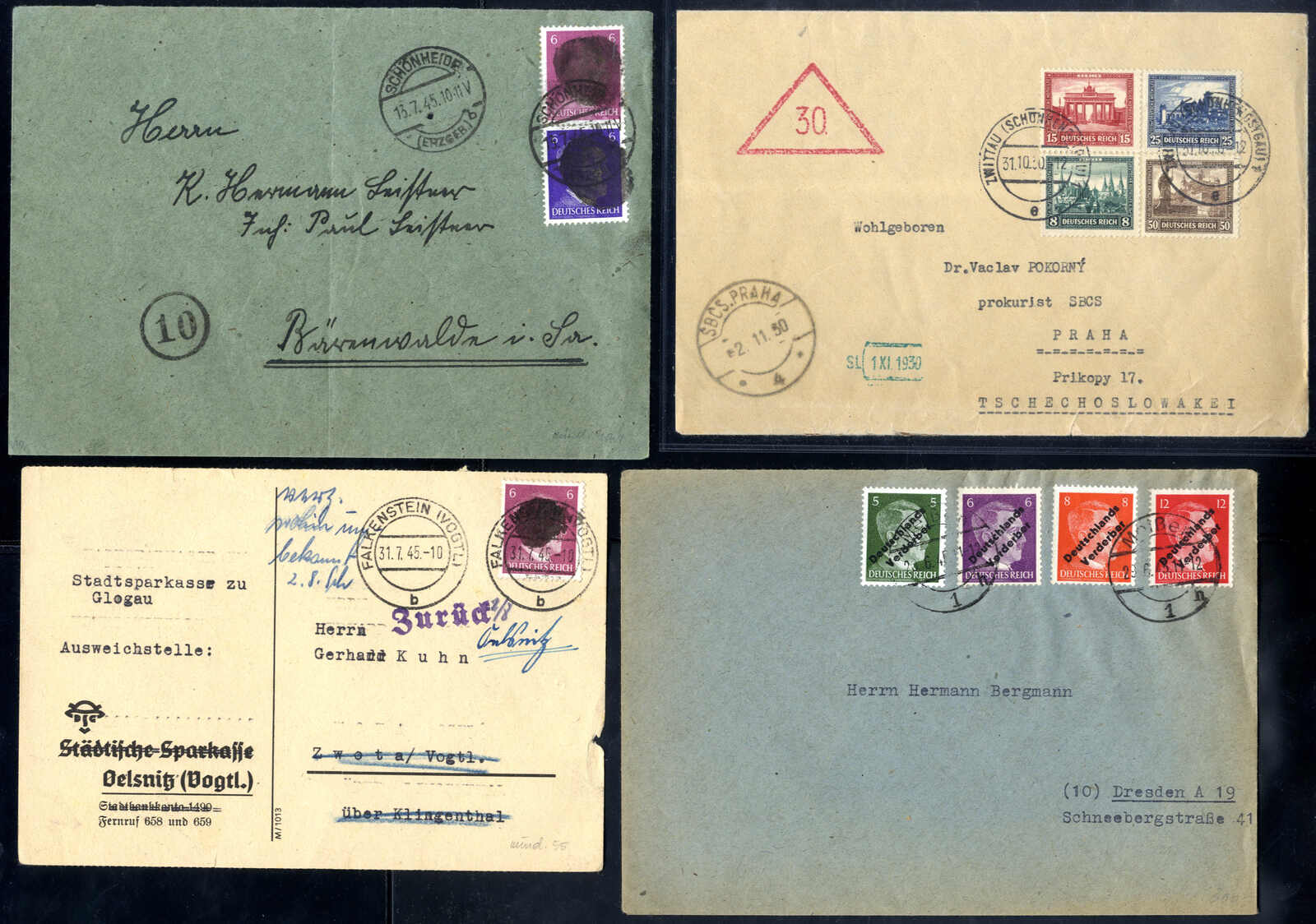 Lot 4181 - Lots and Collections Collections and Lots German Local Issues 1945 - Viennafil Auktionen Auction #73 Worldwide Mail Auction: Italy, Austria, Germany, Europe and Overseas Lot 4181 - Lots and Collections Collections and Lots German Local Issues 1945 - Viennafil Auktionen Auction #73 Worldwide Mail Auction: Italy, Austria, Germany, Europe and Overseas
