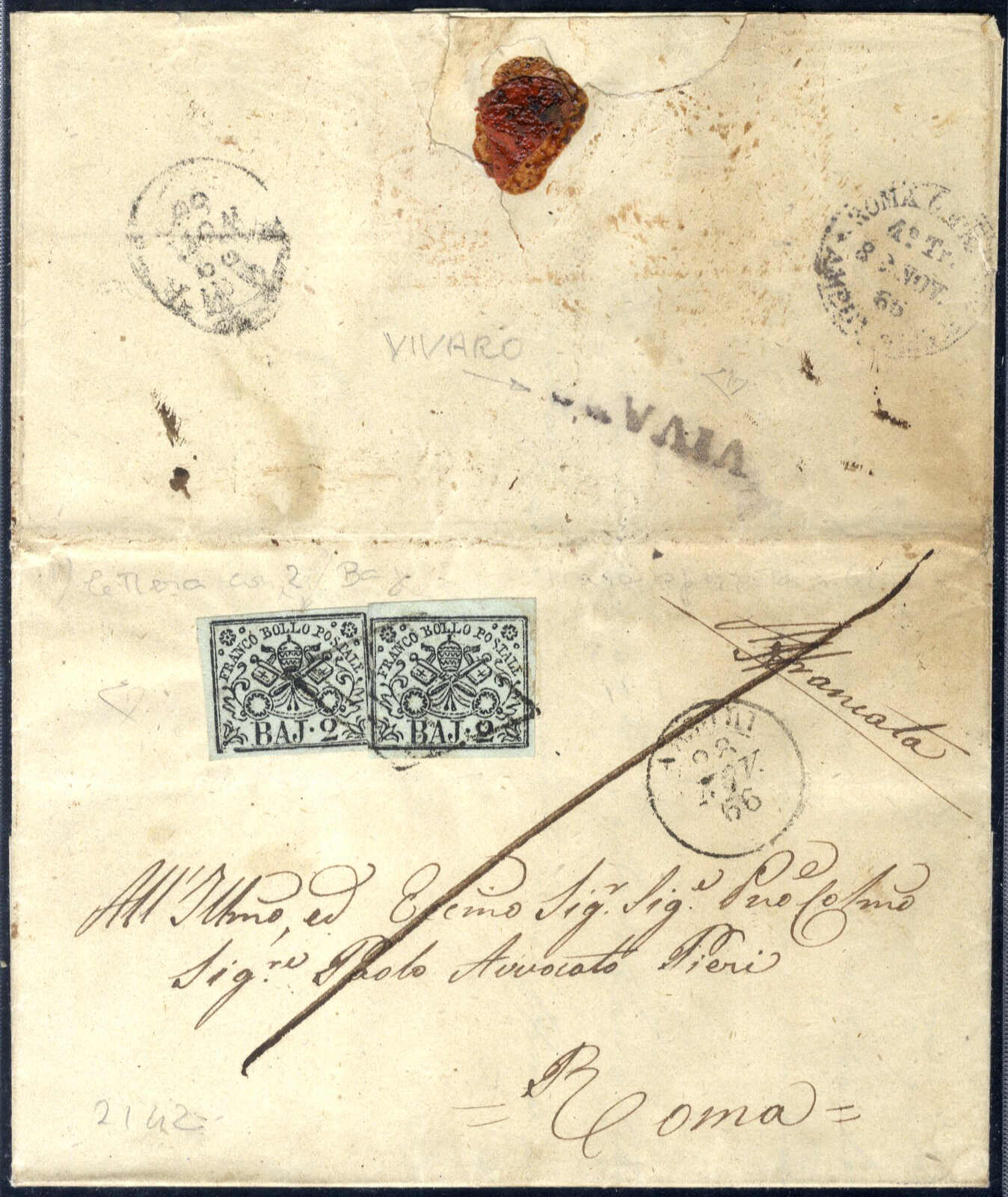 Lot 73 - europe papal states -  Viennafil Auktionen Auction #73 Worldwide Mail Auction: Italy, Austria, Germany, Europe and Overseas