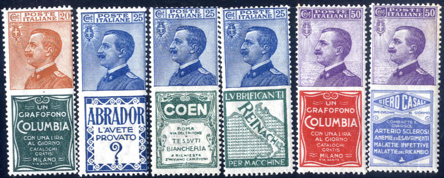 Lot 1177 - europe Italian Reign Advertising Combination - Viennafil Auktionen Auction #73 Worldwide Mail Auction: Italy, Austria, Germany, Europe and Overseas Lot 1177 - europe Italian Reign Advertising Combination - Viennafil Auktionen Auction #73 Worldwide Mail Auction: Italy, Austria, Germany, Europe and Overseas