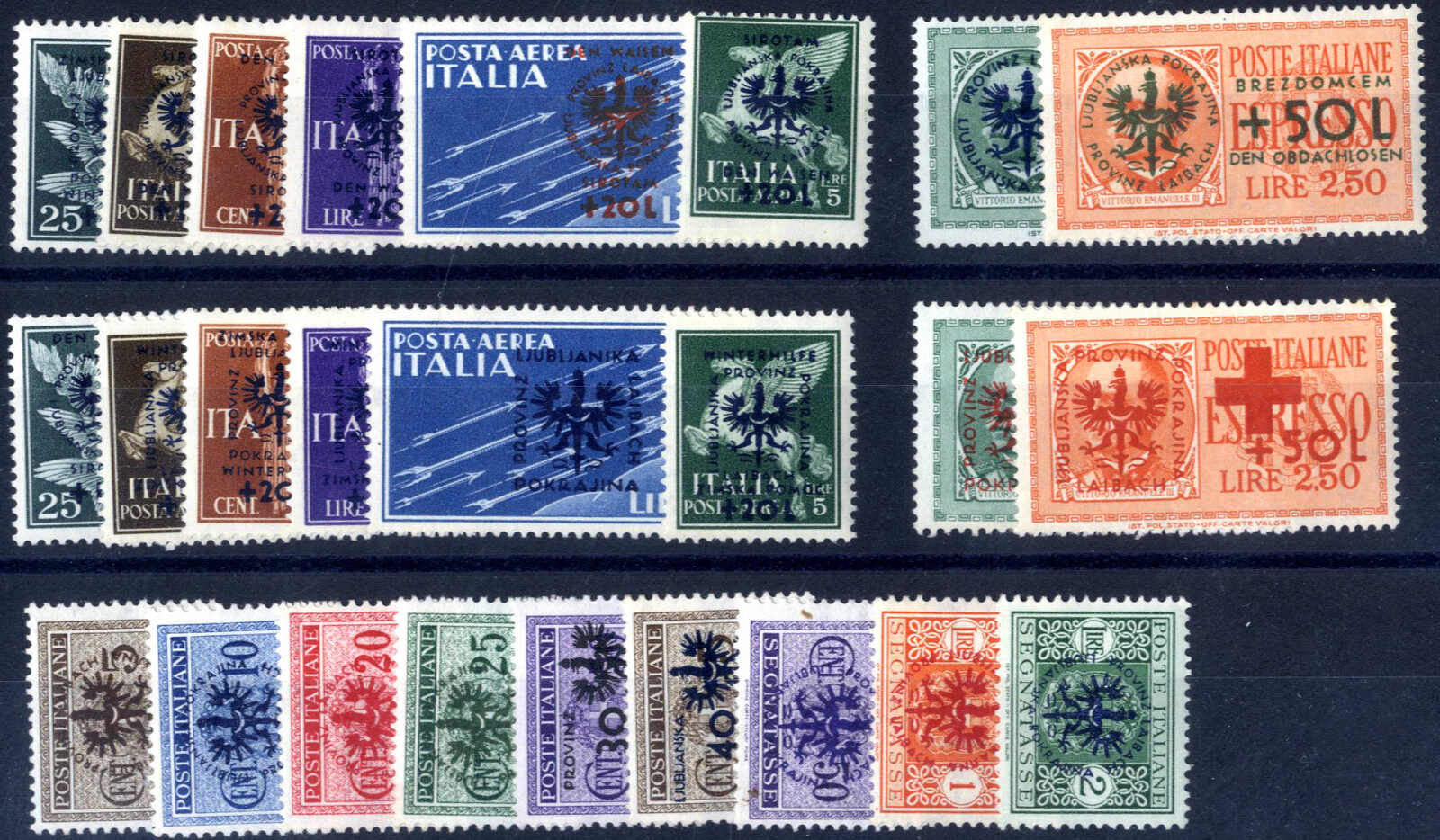 Lot 4177 - Lots and Collections Collections and Lots German Occupation World War II - Viennafil Auktionen Auction #73 Worldwide Mail Auction: Italy, Austria, Germany, Europe and Overseas Lot 4177 - Lots and Collections Collections and Lots German Occupation World War II - Viennafil Auktionen Auction #73 Worldwide Mail Auction: Italy, Austria, Germany, Europe and Overseas