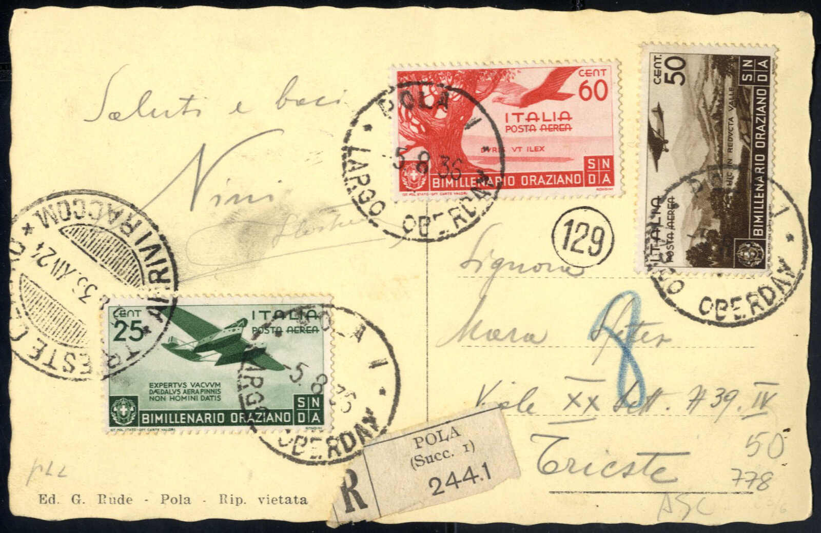 Lot 1159 - europe Italian Kingdom -  Viennafil Auktionen Auction #73 Worldwide Mail Auction: Italy, Austria, Germany, Europe and Overseas