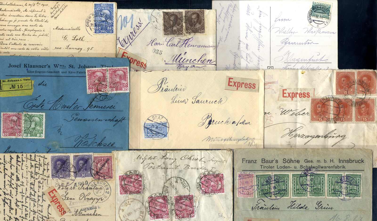 Lot 4311 - Lots and Collections collections and lots austrian areas -  Viennafil Auktionen Auction #73 Worldwide Mail Auction: Italy, Austria, Germany, Europe and Overseas