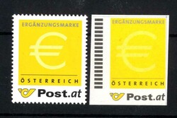 2002, Ergänzungsmarken gezähnt und selbstklebend, zwei postfrische ...