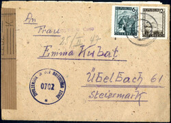 1947, Brief aus dem Lager Weißenstein ("belastete" Kriegsgefangene), ...