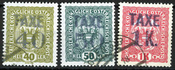 1918, nove valori usati, Sass. BZ3/66-74 / 6560,-