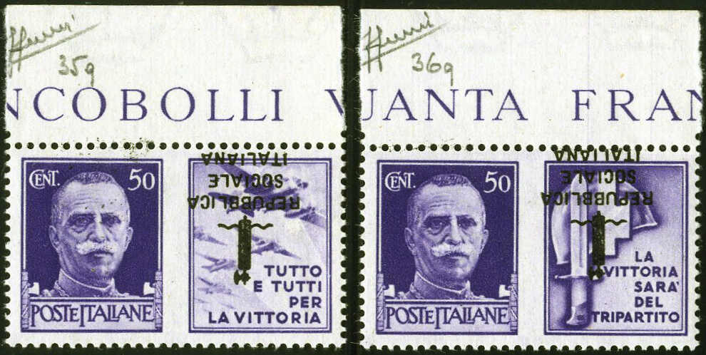 Lot 1482 - europe italian social republic - Viennafil Auktionen 97th Public Auction Golden Heritage: Austrian Rarities & European Treasures Auction Lot 1482 - europe italian social republic - Viennafil Auktionen 97th Public Auction Golden Heritage: Austrian Rarities & European Treasures Auction