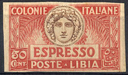 1921, Espresso 50 cent non dentellato, valore con gomma originale ...