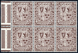 1940/49, Freimarken mit Wz. 2, 2½ braun, Heftchenblatt postfrisch, ...