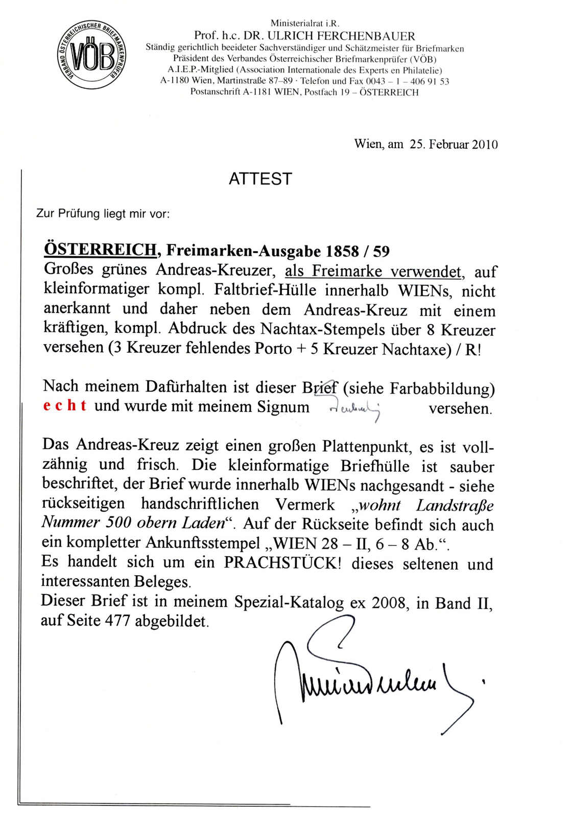 Image 1 for lot number 2263 for Viennafil 100th Auction - Live