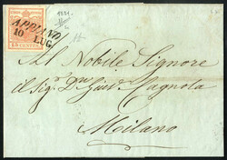 4770: Austria Lombardía Véneto - Cancellations and seals
