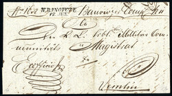 1846/53: Lot von zwei Briefen aus der Militärgrenze: 1) Francobrief ...