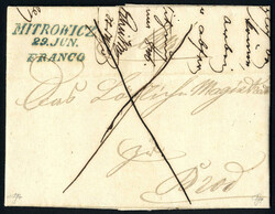 1846/53: Lot von zwei Briefen aus der Militärgrenze: 1) Francobrief ...