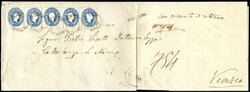 KNIEN, 1861, Reko-Brief der 5. Gewichtsstufe mit Retour-Recepisse ...