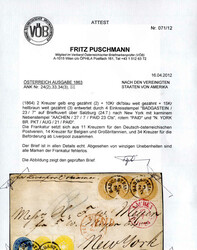 Badgastein, RS-f (Müller 20 bzw.10 Punkte) Mischfrankatur auf Brief ...