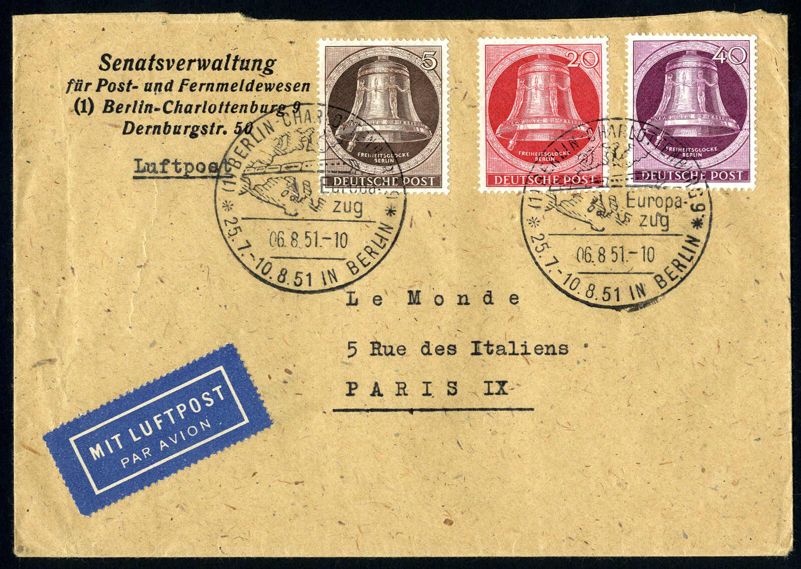 Lot 2820 - germany berlin -  Viennafil Auktionen 97th Public Auction Golden Heritage: Austrian Rarities & European Treasures Auction